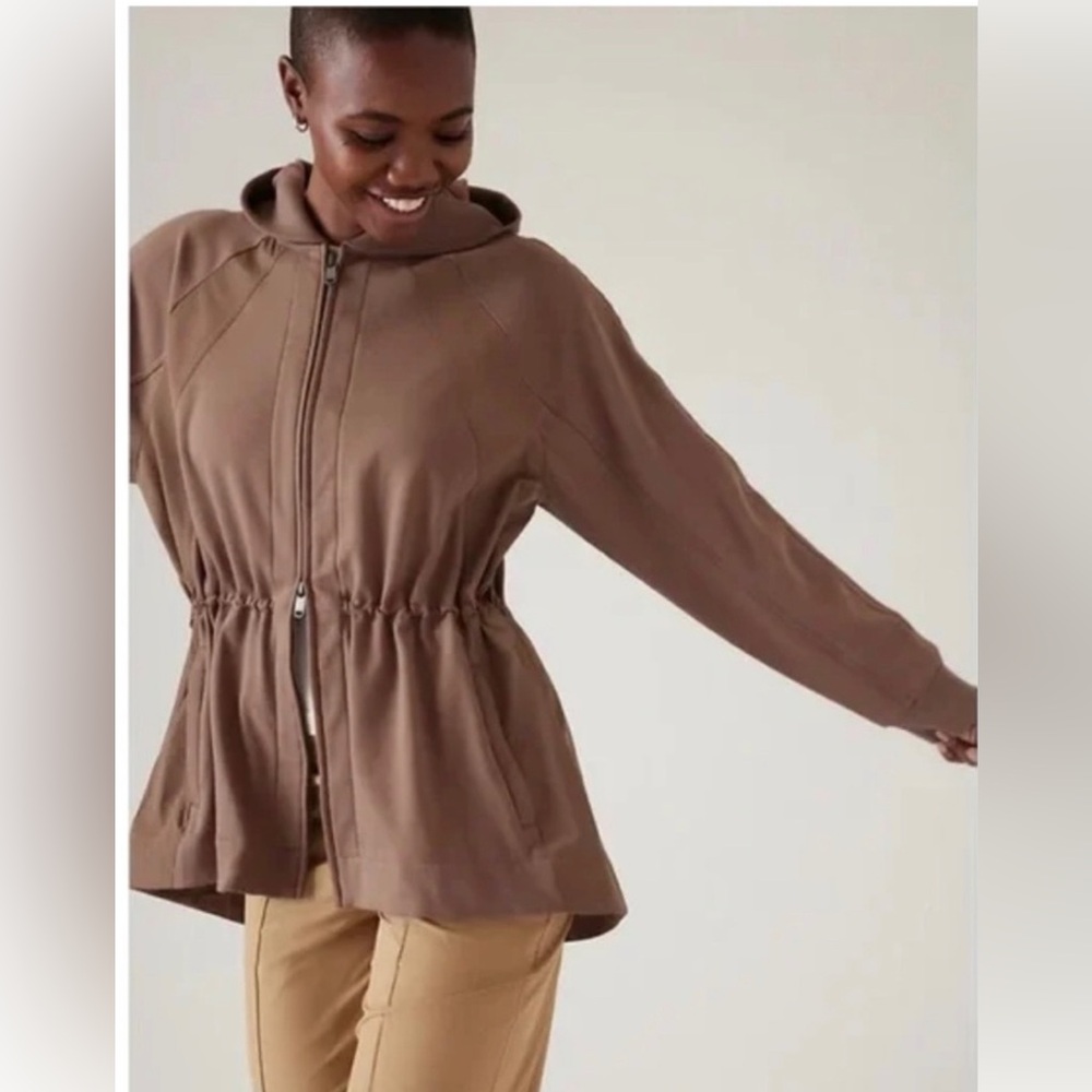 Athleta Taupe Zip-up Jacket
